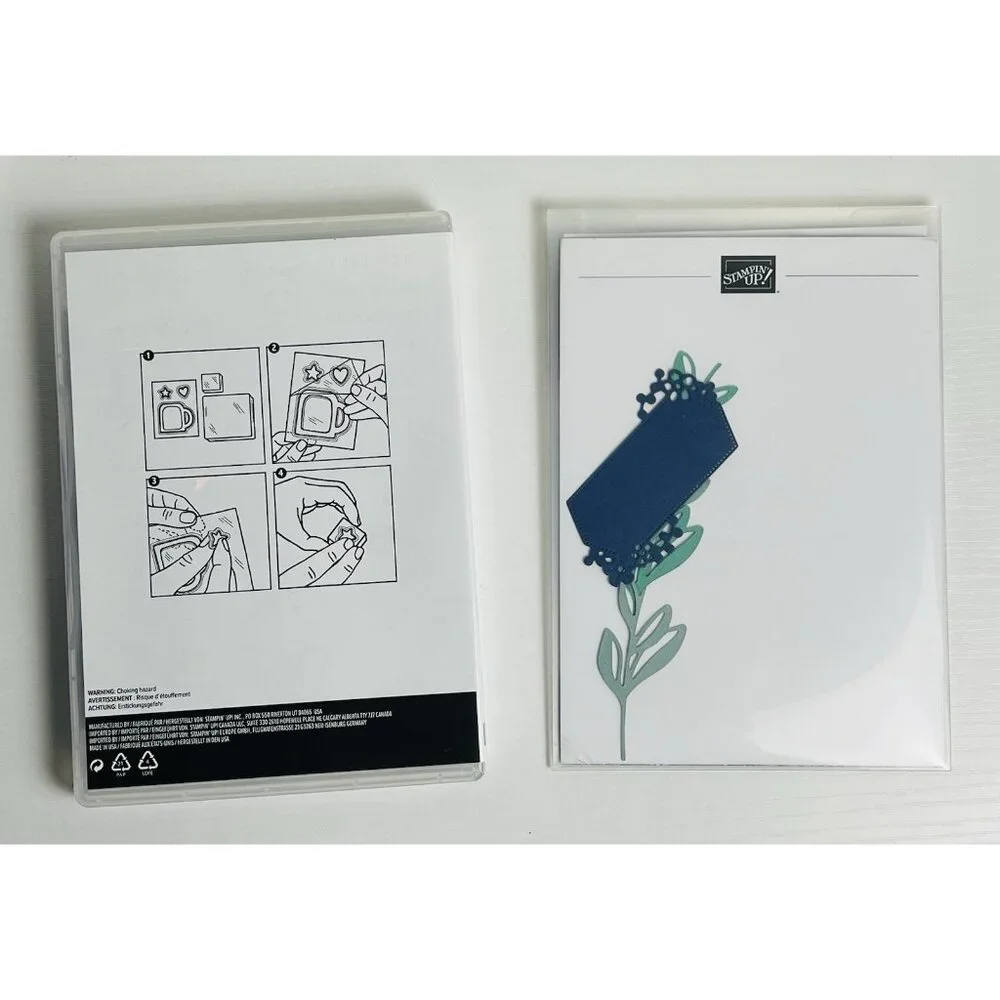 Stampin' Up! SENTIMENTAL PARK Stamp Set & Dies Bundle Flowers Sayings Sentiments